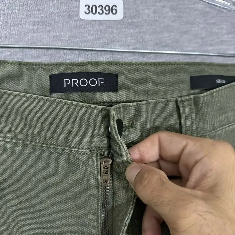 Huckleberry Proof Men's Size 36x34 Green Canvas Slim Fit Rover Pants Durable